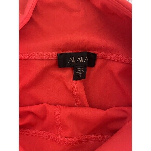 ALALA Vamp Cropped High Waisted Leggings Red Lava Size XS New Athletic Yoga - Picture 4 of 7